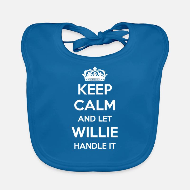Keep Calm Handle It - Vorname Name Lustiges Willie Baby Bio-Lätzchen
