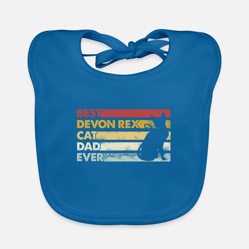 Best Father Ever - Devon Rex Cat Organic Baby Bibs