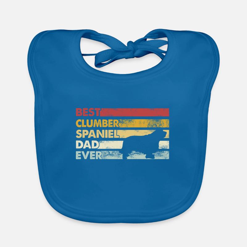 Best Father Ever - Clumber Spaniel Organic Baby Bibs