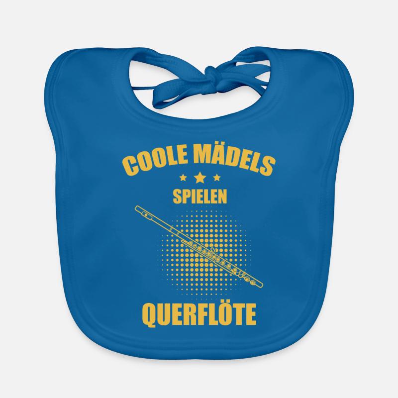 Querflöte Querflötenspieler Querflötist Baby Bio-Lätzchen