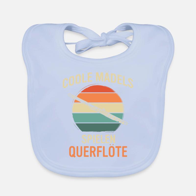Querflöte Querflötenspieler Querflötist Baby Bio-Lätzchen
