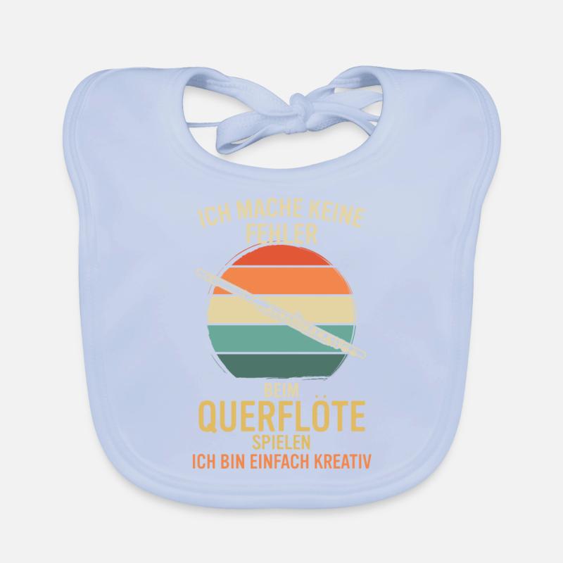 Querflöte Querflötenspieler Querflötist Baby Bio-Lätzchen