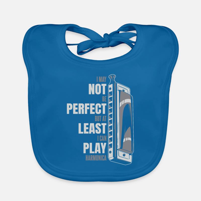 Harmonica Harmonica Instrument Music - Organic Baby Bibs - peacock-blue
