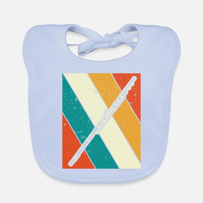 Querflöte Querflötenspieler Querflötist Baby Bio-Lätzchen