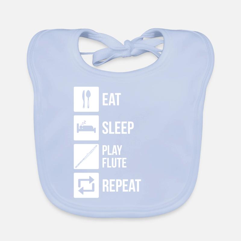 Querflöte Querflötenspieler Querflötist Baby Bio-Lätzchen