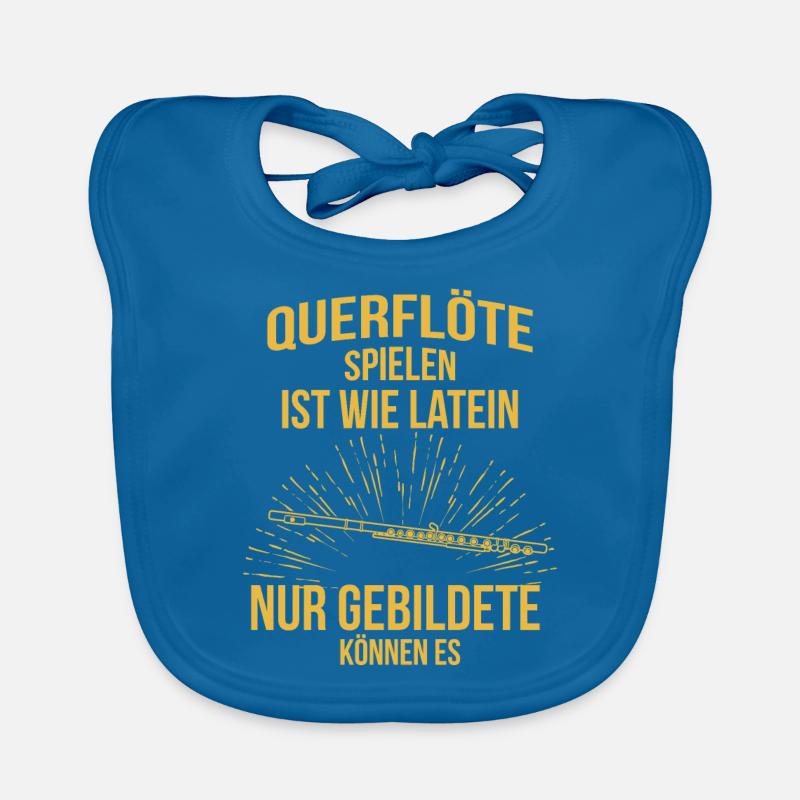 Querflöte Querflötenspieler Querflötist Baby Bio-Lätzchen