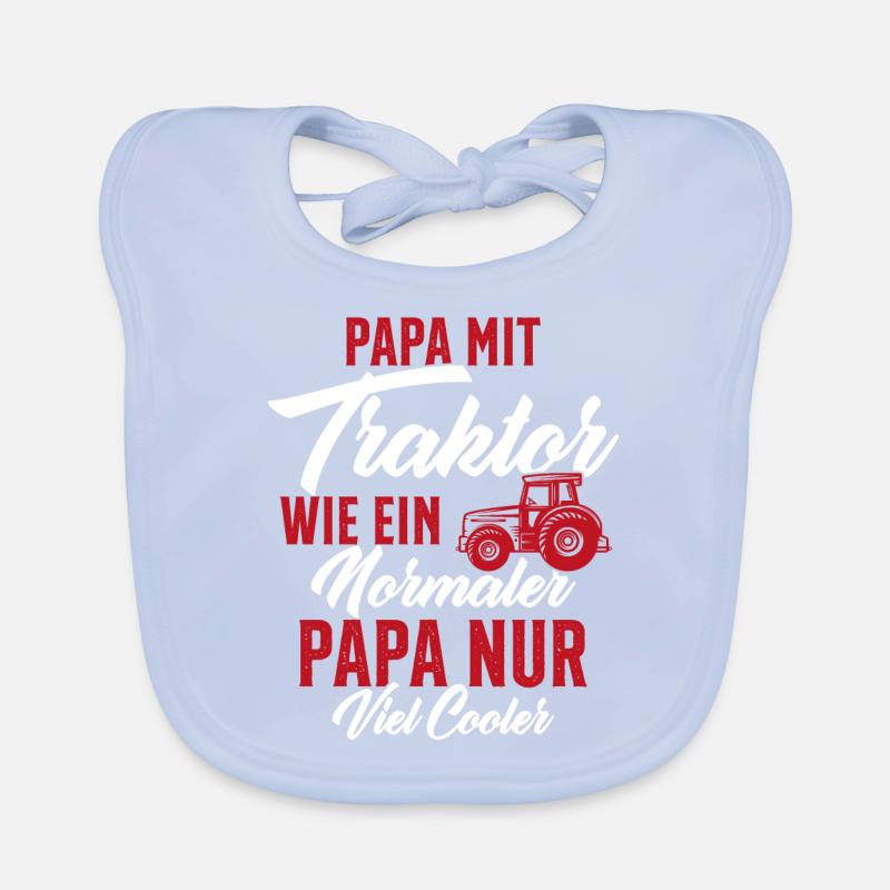 papa nit traktor wie ein normaler Baby Bio-Lätzchen