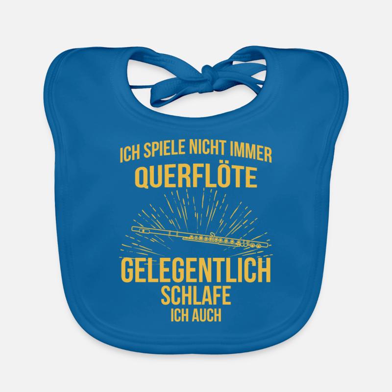 Querflöte Querflötenspieler Querflötist Baby Bio-Lätzchen
