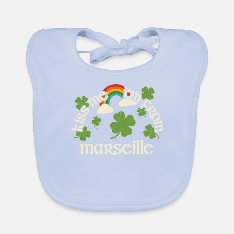 Küss mich - St. Patricks Day Marseille Baby Bio-Lätzchen
