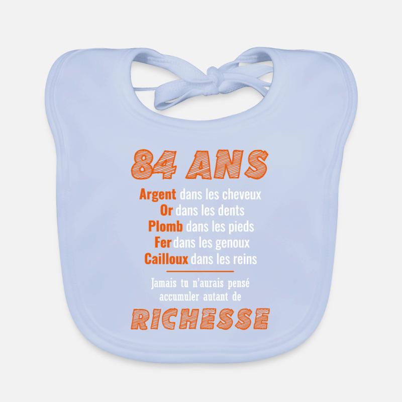 84 Ans Anniversaire Drôle Idée Cadeau Bavoir bio Bébé