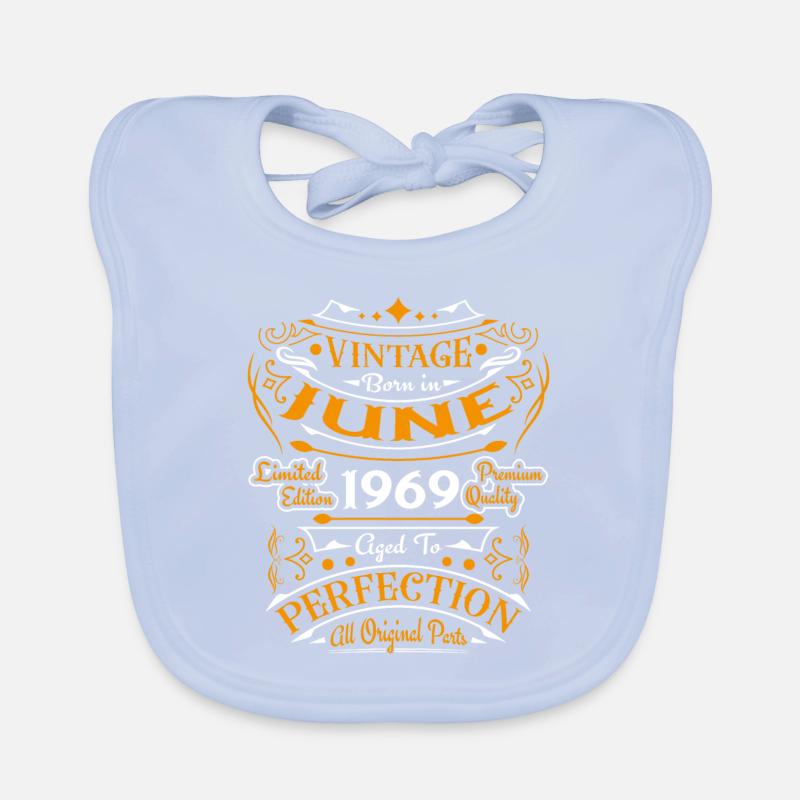 Vintage Retro Juni 1969 Geburtstagsgeschenk Baby Bio-Lätzchen