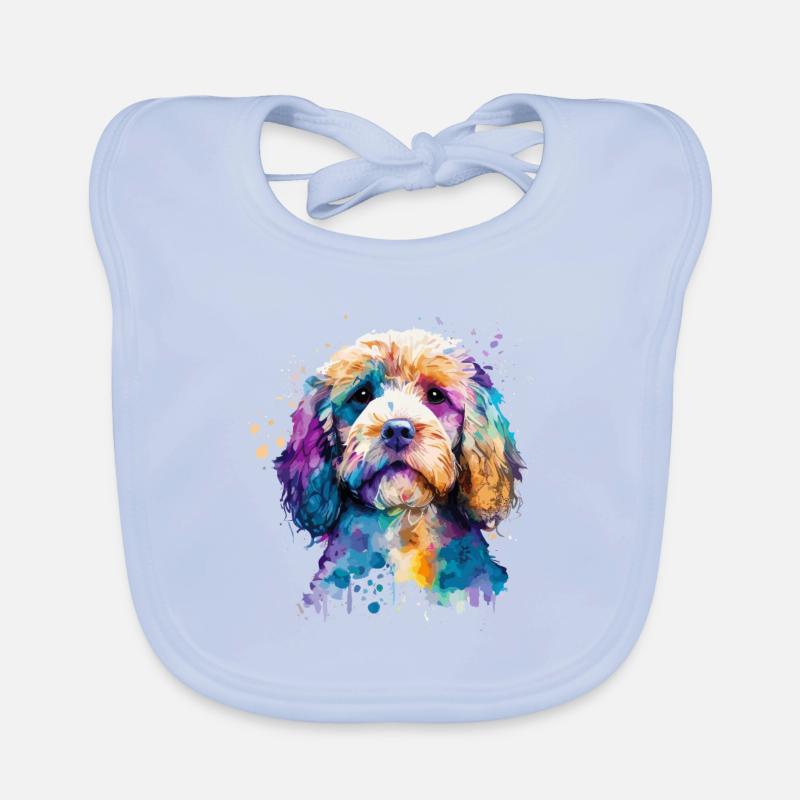 Cockapoo for dog lovers Spoodle Organic Baby Bibs