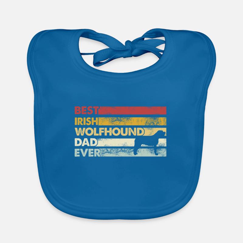 Best Father Ever - Irish Wolfhound Organic Baby Bibs