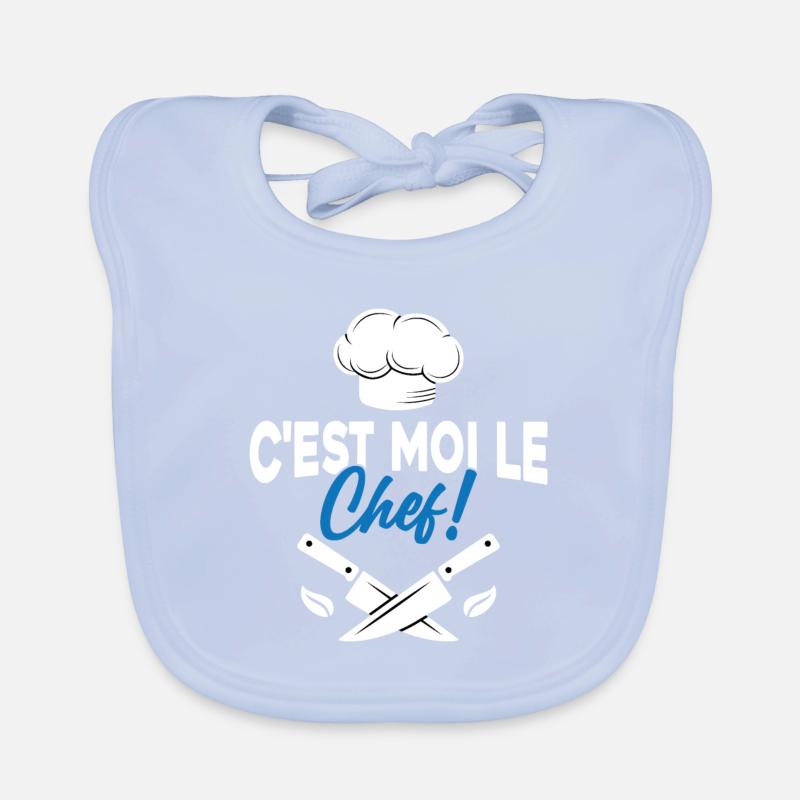C'est moi le chef Toque de cuisinier Bavoir bio Bébé