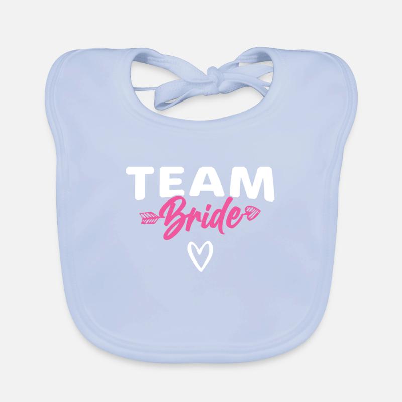Team Braut Bride Baby Bio-Lätzchen