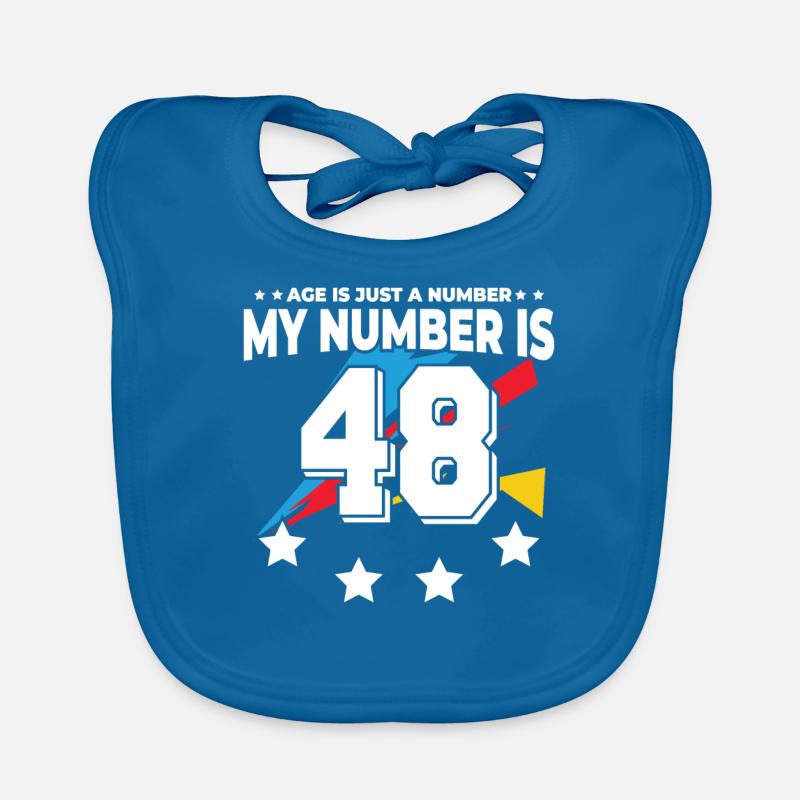 Age is just a number – 48th birthday Organic Baby Bibs