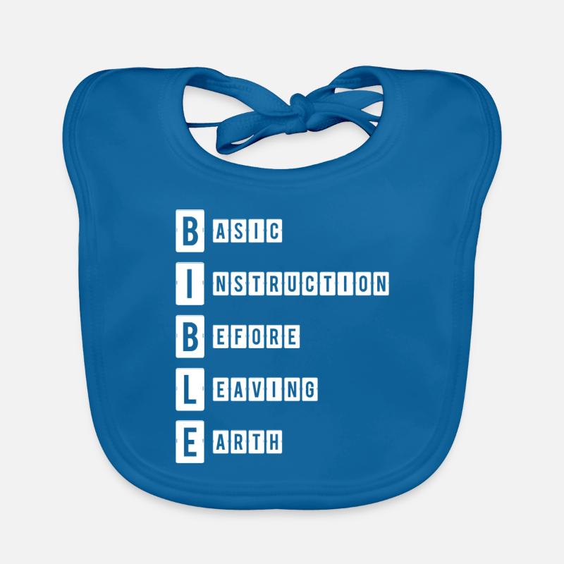 Bible Basic Intruction before Leaving earth Organic Baby Bibs