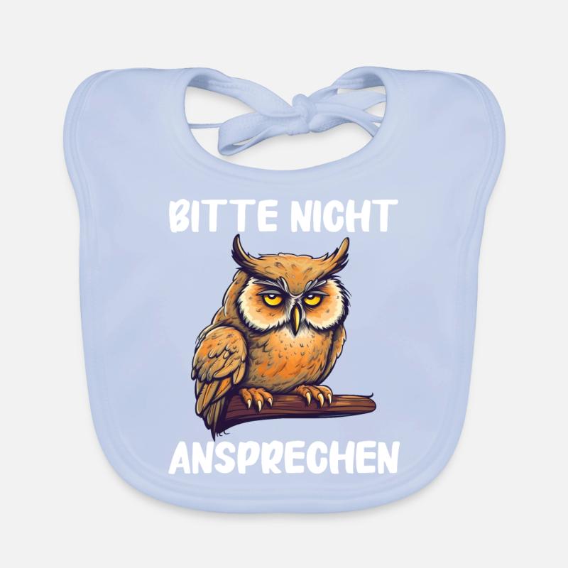 Nachteule Eule Eulen Vogel Baby Bio-Lätzchen
