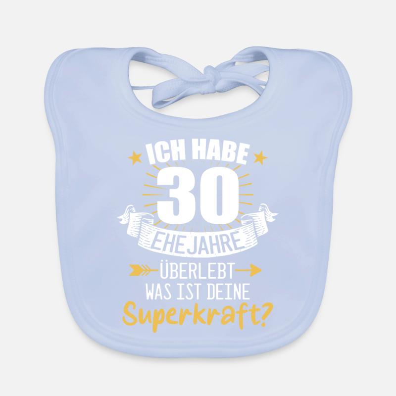 30 Hochzeitstag Geschenk Ehejahre Baby Bio-Lätzchen