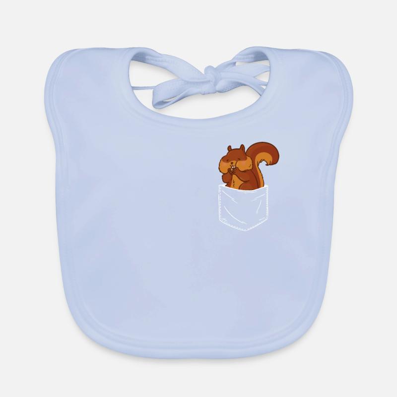 Eichhörnchen Baumhörnchen Squirrel Baby Bio-Lätzchen