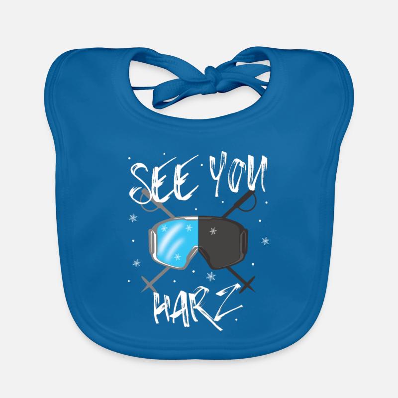 Harz Skiing Ore Mountains Snowboarding Organic Baby Bibs