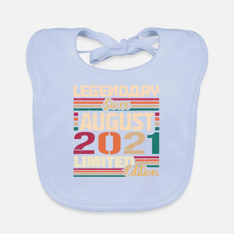 2021 August Geburtstag Legende August 2021 Baby Bio-Lätzchen