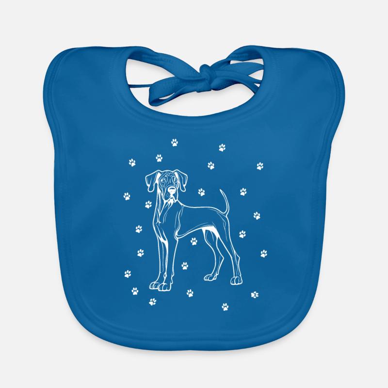 Great Dane with small paws Organic Baby Bibs