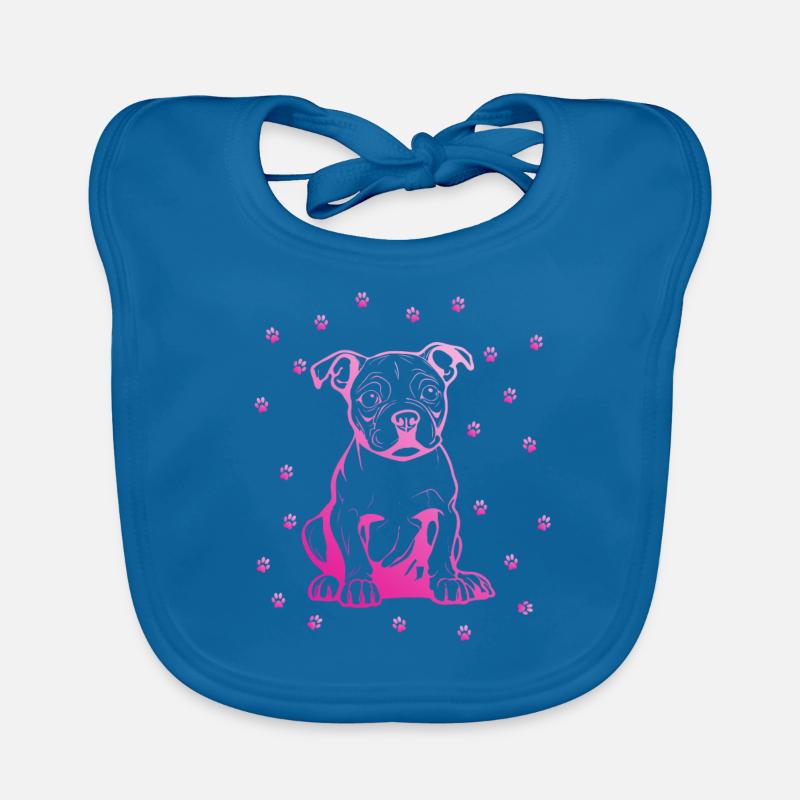 American Pitbull with Small Paws Organic Baby Bibs