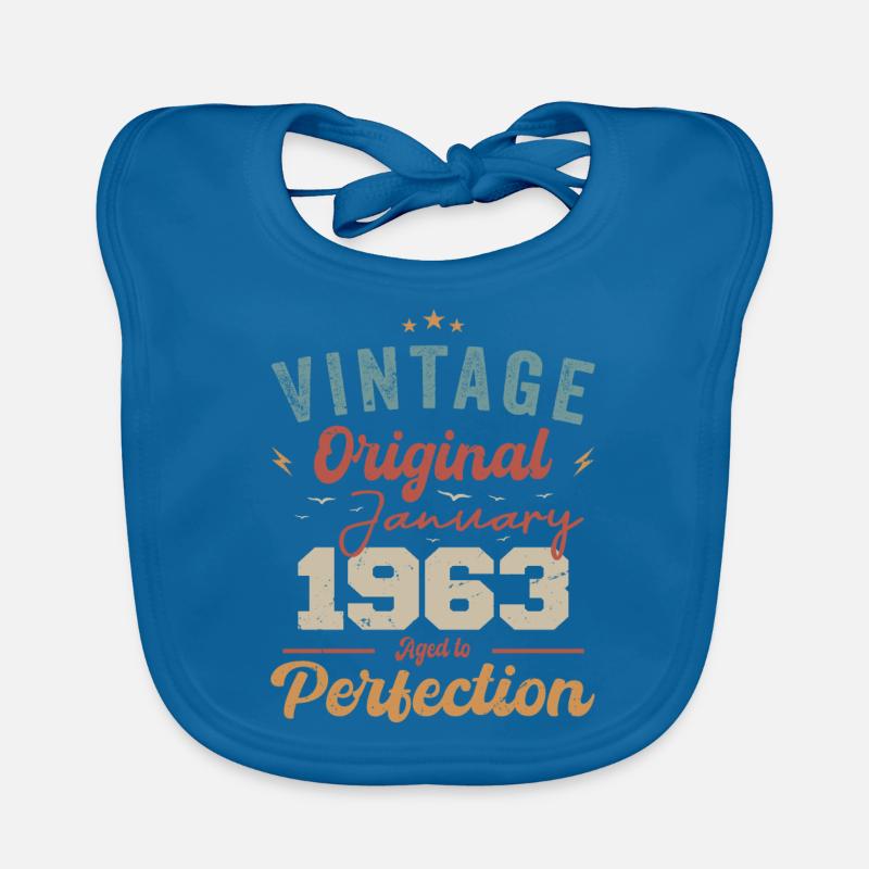 January 1963 Legend for 61 years Organic Baby Bibs