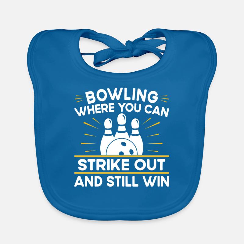 Can Swing and Still Win - Bowling Organic Baby Bibs
