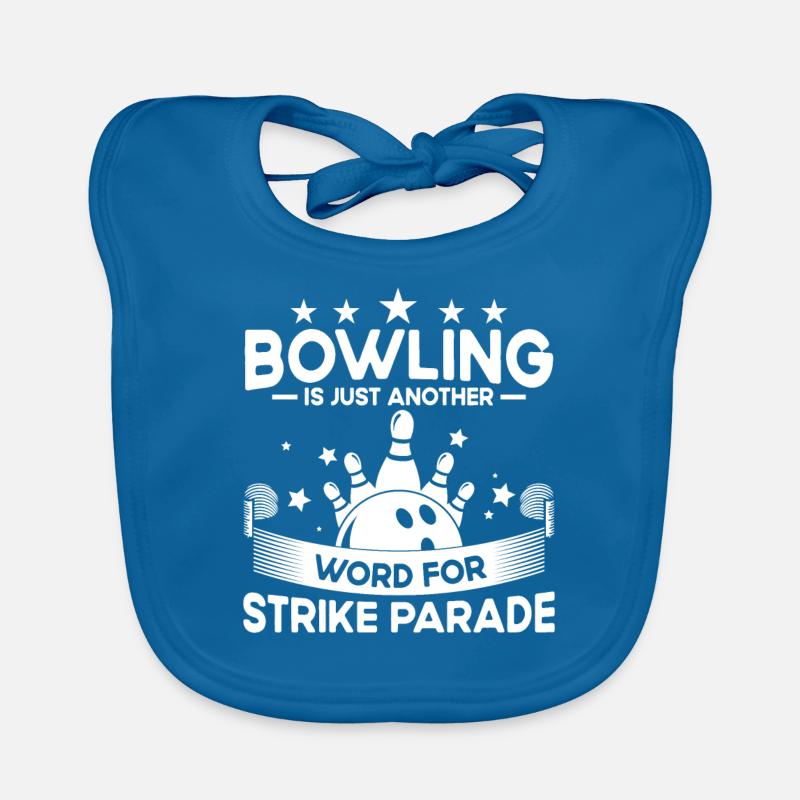 Bowling is a word for strike - Bowling Organic Baby Bibs