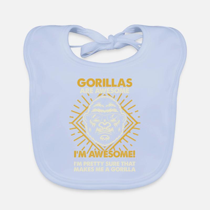 Gorillas Are Great - Mama Dad Organic Baby Bibs