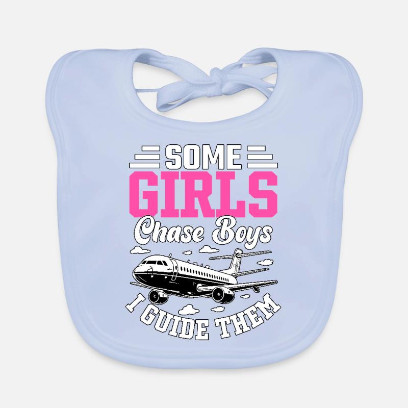 Certaines filles chassent les garçons, je les guide Bavoir bio Bébé