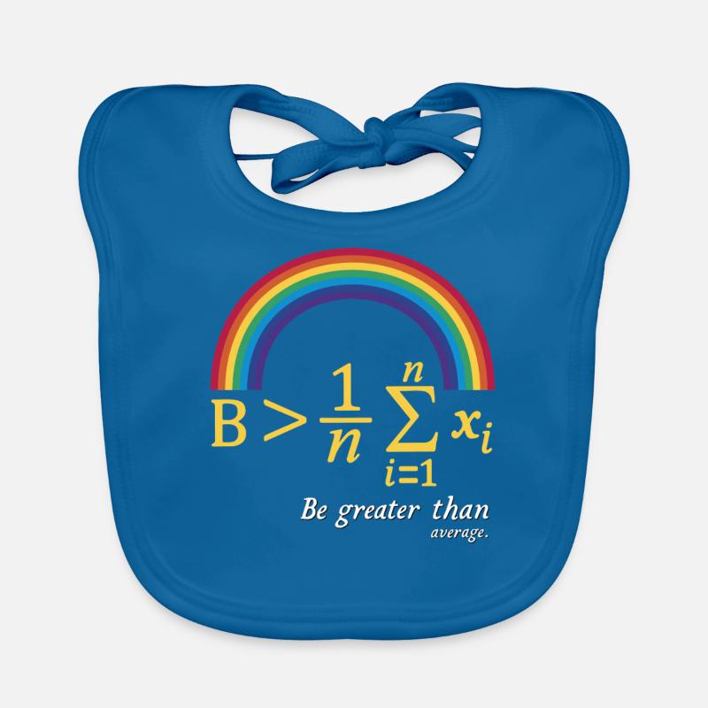 Math Pun – Be Greater Than Average Organic Baby Bibs