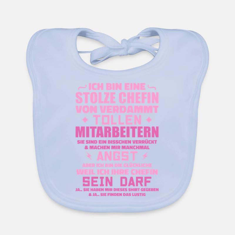Stolze chefin von verdammt tollen mitarbeitern Baby Bio-Lätzchen