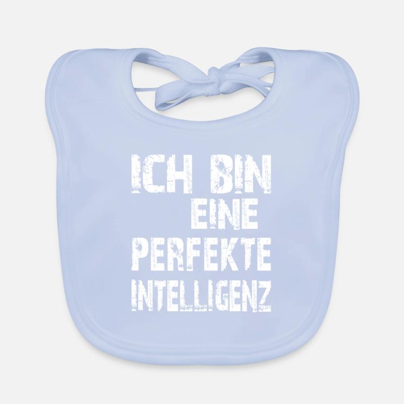 KI Spruch Ich bin eine perfekte Intelligenz Baby Bio-Lätzchen