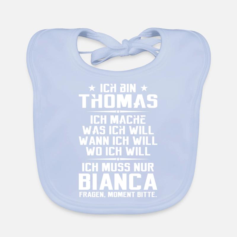 Ich bin Thomas und mache was ich will | Sarkasmus Baby Bio-Lätzchen