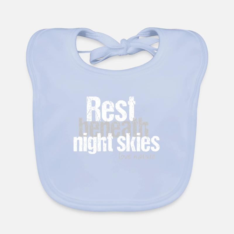 Tranquility under the night sky Organic Baby Bibs