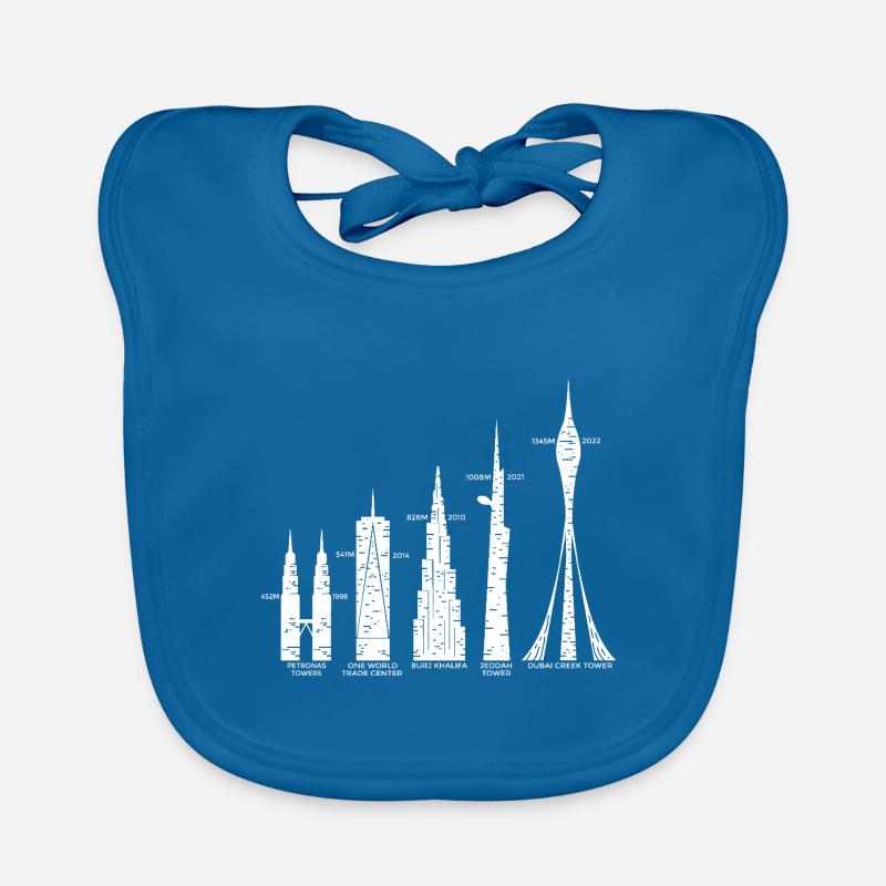 Tallest Skyscrapers Clouds Buildings Mega Towers Organic Baby Bibs
