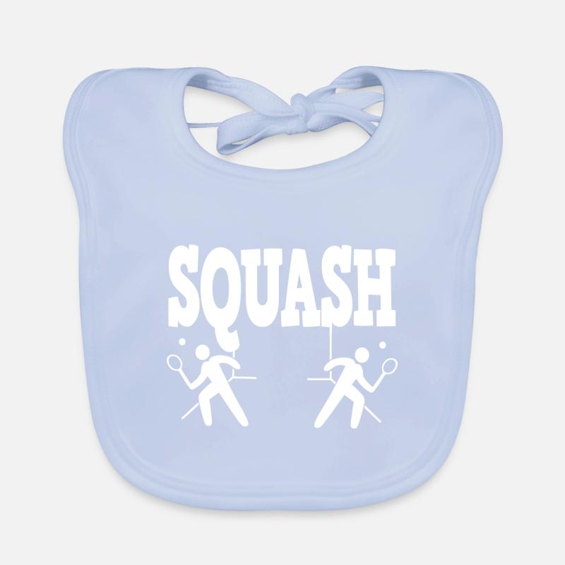 Squash squash player Organic Baby Bibs