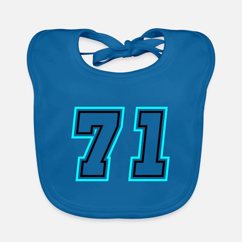 71 Number Symbol Organic Baby Bibs