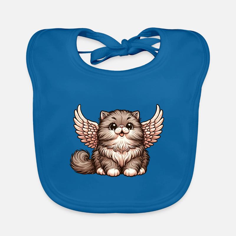 Chat persan ange fourrure moelleuse Bavoir bio Bébé