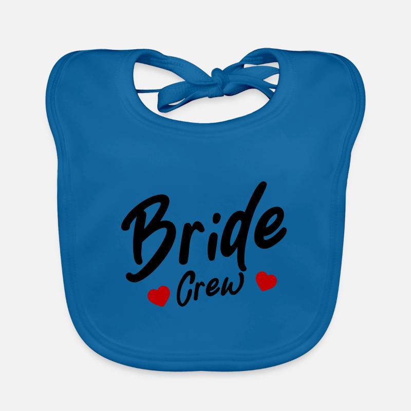Bride Crew Heart Organic Baby Bibs
