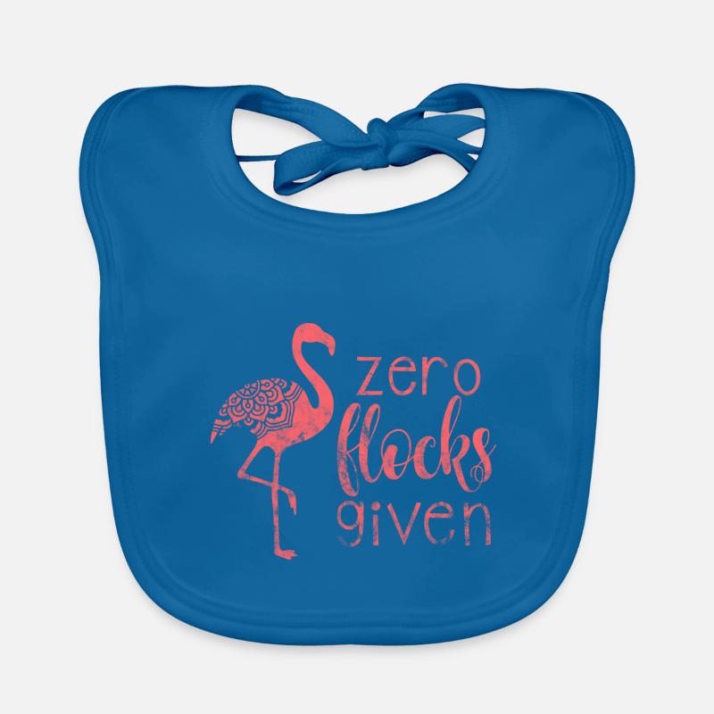 Zero flocks given - Pink Flamingo Geschenk Baby Bio-Lätzchen