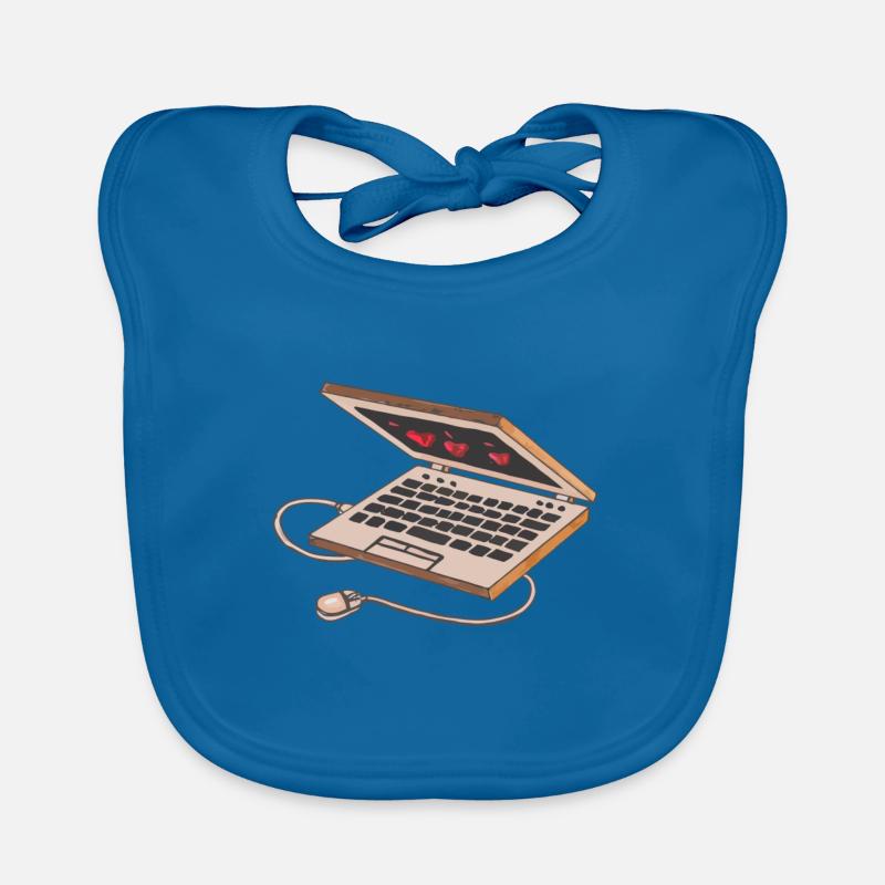 3D Laptop Notebook Computer Maus PC Tastatur Baby Bio-Lätzchen