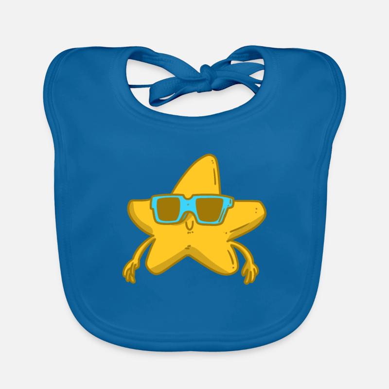 Star Sky Clouds Night Moon Sparkle Snuff Organic Baby Bibs