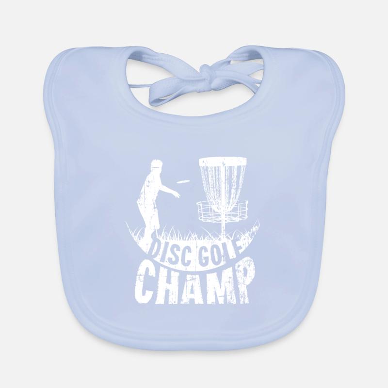 Disc Golf Champion Frisbee Basket Organic Baby Bibs