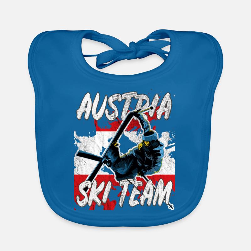 Équipe de ski d'Autriche Bavoir bio Bébé