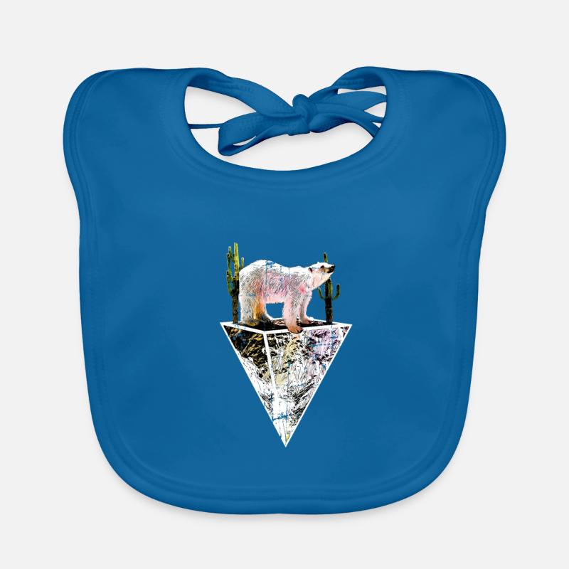 Climate change polar bear Organic Baby Bibs