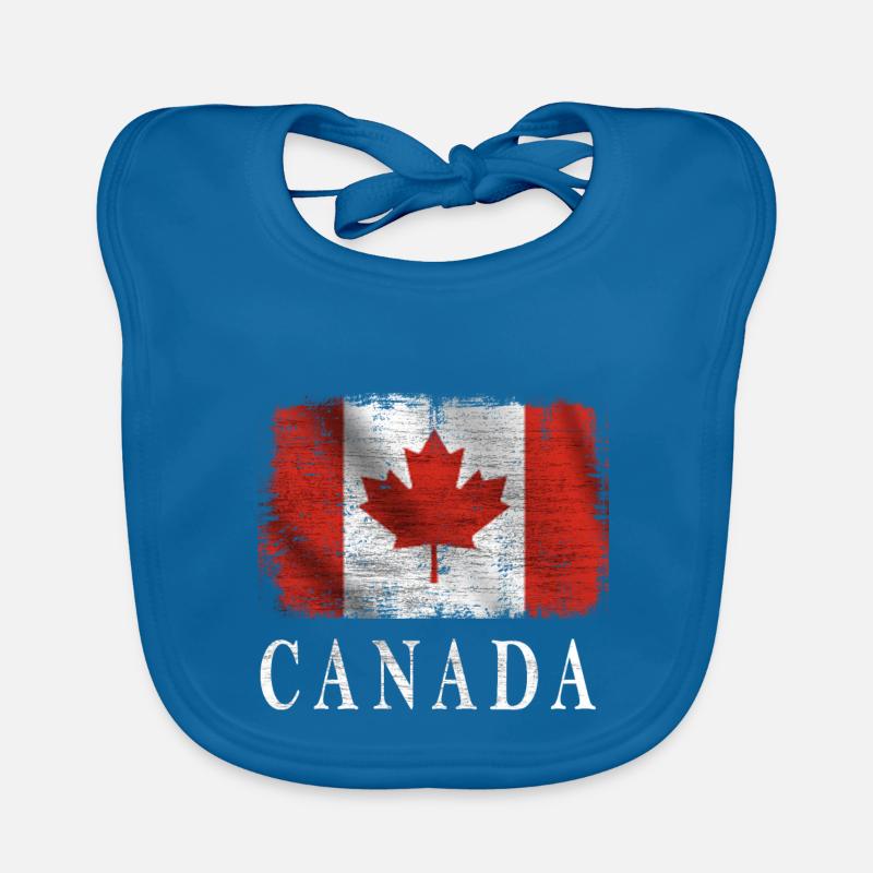 Canada, drapeau du Canada Bavoir bio Bébé